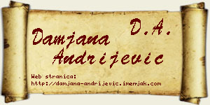Damjana Andrijević vizit kartica